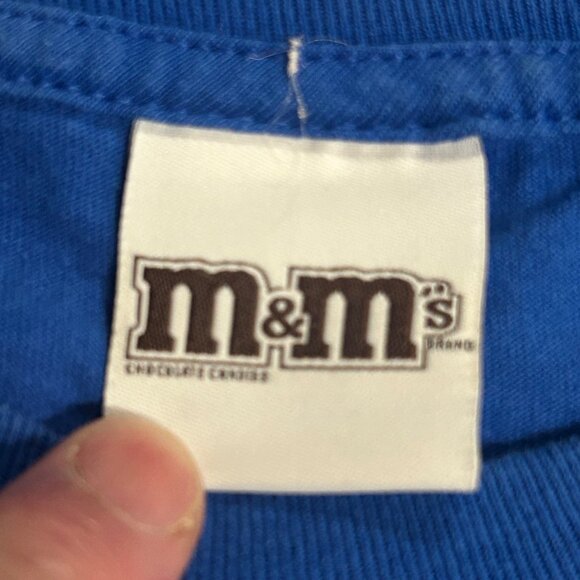 Blue M&M Candy Men's T Shirt Size 2XL 100% Cotton GUC - Picture 7 of 11